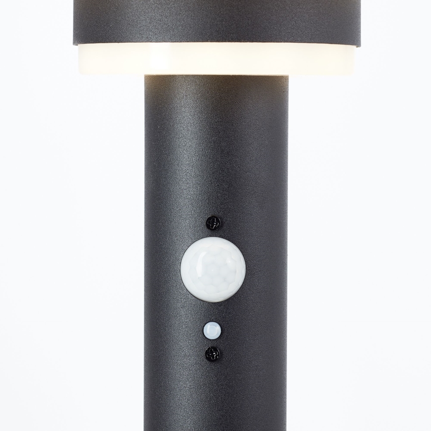 Brilliant - LED šviestuvas, įkraunamas saulės energija su jutikliu GARVINA LED/3W/3,7V 45 cm IP44 juoda