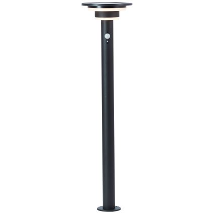 Brilliant - LED šviestuvas, įkraunamas saulės energija su jutikliu GARVINA LED/3W/3,7V 2000 mAh 85 cm IP44 juoda