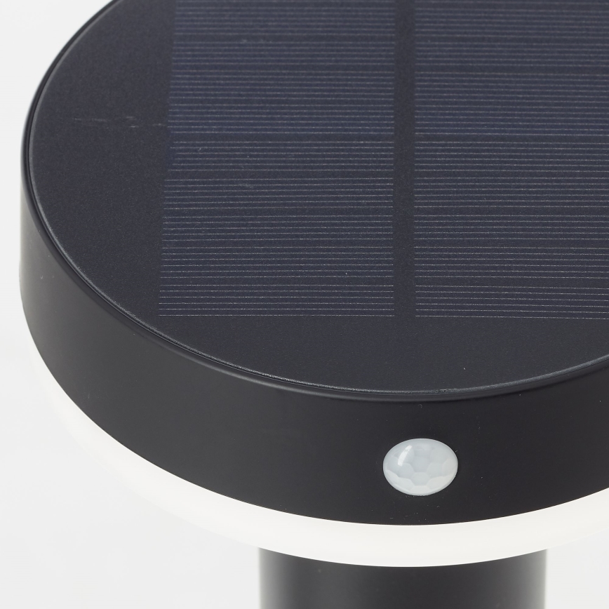 Brilliant - LED šviestuvas, įkraunamas saulės energija su jutikliu MAGUA LED/4W/3,7V 2000 mAh 50,2 cm IP44 juoda