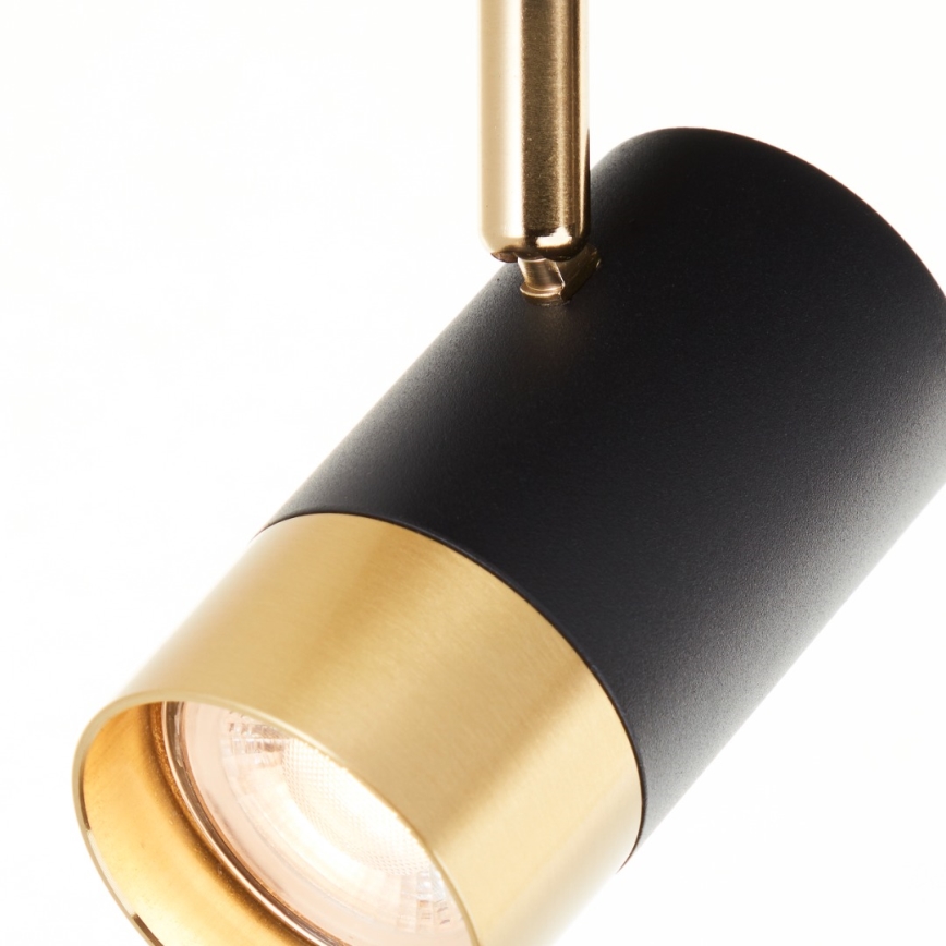 Brilliant - LED taškinis šviestuvas VIGOLO 2xGU10/5W/230V juoda/auksinė