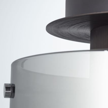 Brilliant - Lubinis šviestuvas BETH 1xE27/60W/230V Ø 20 cm juodas/dūminis