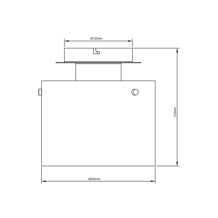 Brilliant - Lubinis šviestuvas BETH 1xE27/60W/230V Ø 20 cm juodas/dūminis