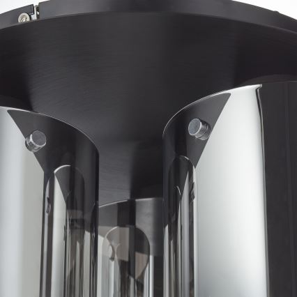 Brilliant - Lubinis šviestuvas BETH 3xE27/60W/230V skersmuo 37 cm juodas/dūminis