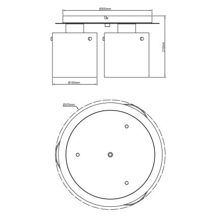 Brilliant - Lubinis šviestuvas BETH 3xE27/60W/230V skersmuo 37 cm juodas/dūminis