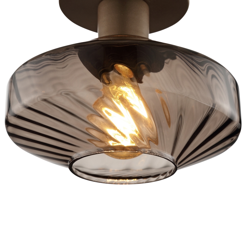 Brilliant - Lubinis šviestuvas LYN 1xE27/20W/230V, skersmuo 28 cm, ruda/dūminė ruda