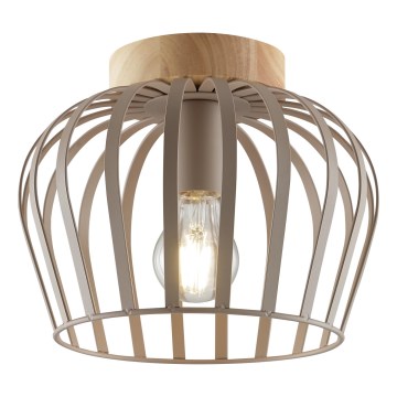 Brilliant - Lubinis šviestuvas NORDIC CAGE 1xE27/20W/230V skersmuo 25 cm smėlio spalvos