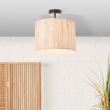 Brilliant - Lubinis šviestuvas WIMEA 1xE27/52W/230V skersmuo 30 cm juoda/smėlio spalvos