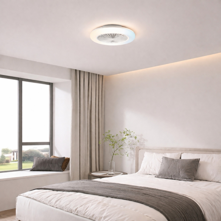 Brilliant - reguliuojamas LED lubų šviestuvas su ventiliatoriumi MONTERO LED/20W/230V 2700-6500K Ø 42 cm baltas + nuotolinis pultas