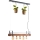 Brilliant - Pakabinama liustra ant laido BANKWOOD 5xE27/28W/230V