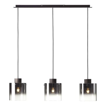 Brilliant - Pakabinama liustra ant laido BETH 3xE27/60W/230V juoda/dūminė