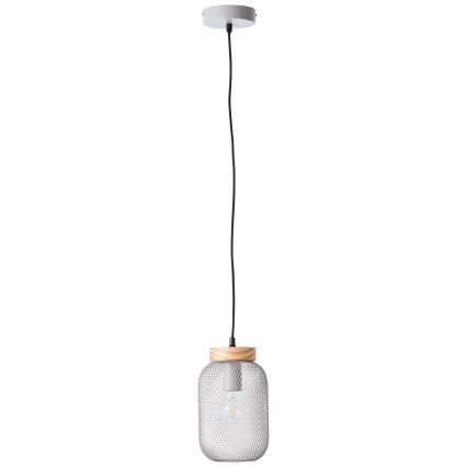 Brilliant - Pakabinama liustra GIADA 1xE27/40W/230V, skersmuo 16 cm, pilka