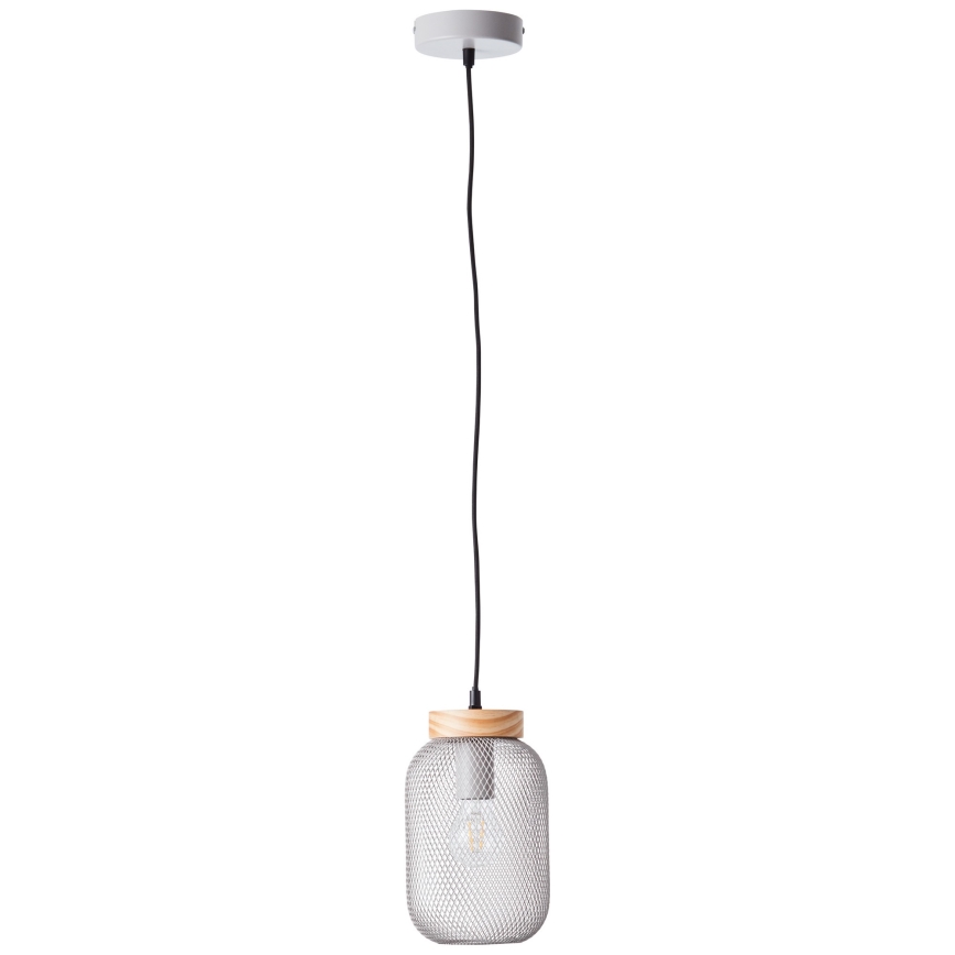 Brilliant - Pakabinama liustra GIADA 1xE27/40W/230V, skersmuo 16 cm, pilka