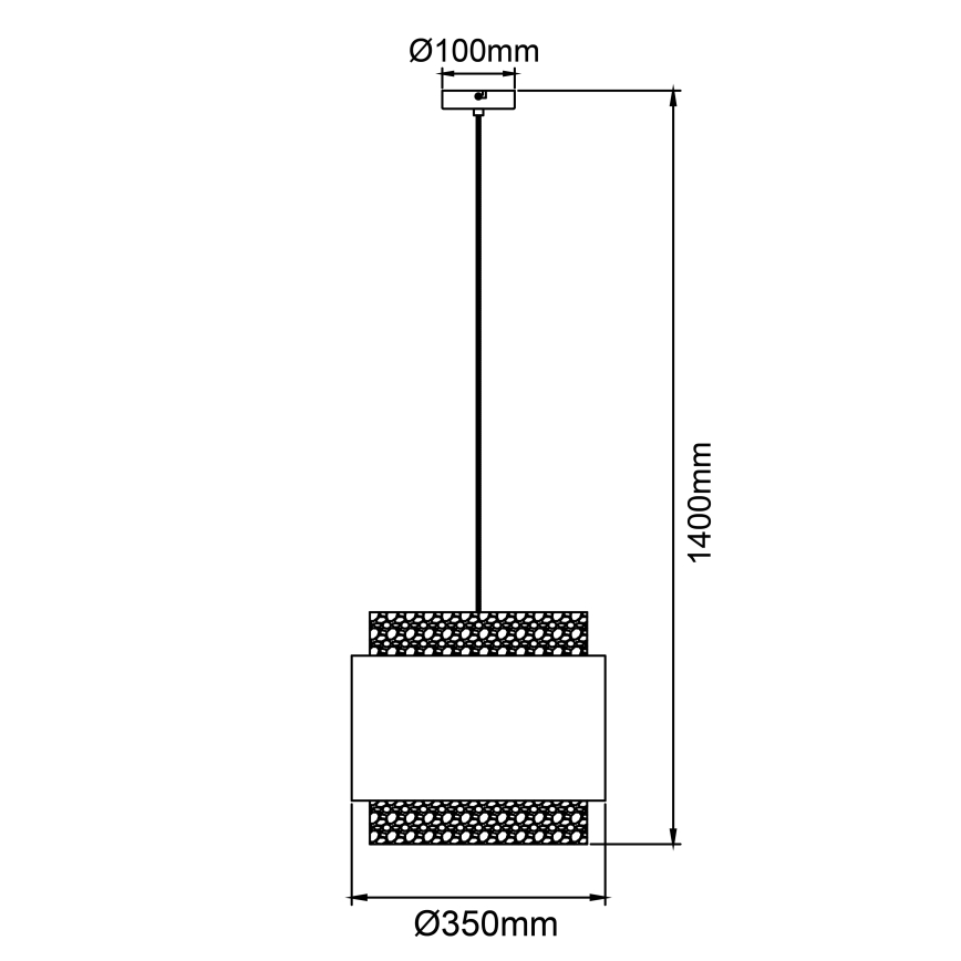 Brilliant - Pakabinamas sietynas WATERLILLY 1xE27/60W/230V diametras 35 cm kreminė