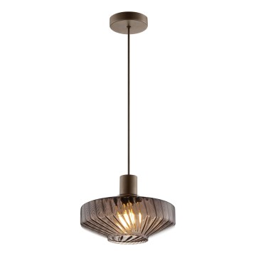 Brilliant - Pakabinamas šviestuvas ant laido LYN 1xE27/20W/230V skersmuo 28 cm ruda/dūminė ruda