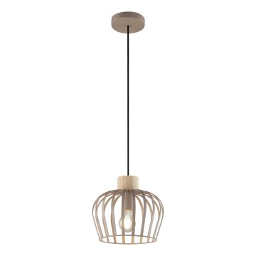 Brilliant - Pakabinamas šviestuvas ant laido NORDIC CAGE, 1 x E27 / 20 W / 230 V, skersmuo 25 cm, smėlio spalvos