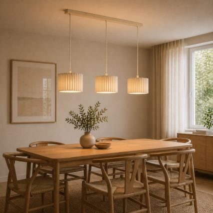 Brilliant - pakabinamas šviestuvas ant laido VELIN 3xE27/20W/230V kreminis