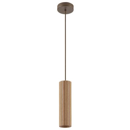 Brilliant - Pakabinamas šviestuvas su laidu LAKEWOOD 1xGU10/10W/230V Ø 10 cm rudas