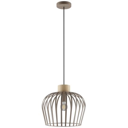 Brilliant - Pakabinamas šviestuvas su laidu NORDIC CAGE 1xE27/20W/230V Ø 35 cm smėlio spalvos