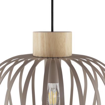 Brilliant - Pakabinamas šviestuvas su laidu NORDIC CAGE 1xE27/20W/230V Ø 35 cm smėlio spalvos