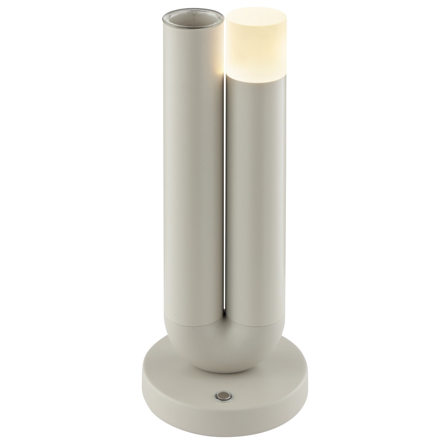 Brilliant - LED reguliuojamo ryškumo įkraunama jutiklinė lauko stalinė lempa SAYU LED/2,5W/5V 2700K 2600 mAh IP44 pilka