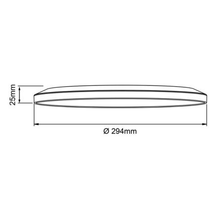 Brilliant - reguliuojamas LED lubinis šviestuvas SORELL LED/18W/230V 3000-6500K, Ø 29 cm, juodas + nuotolinis valdymas