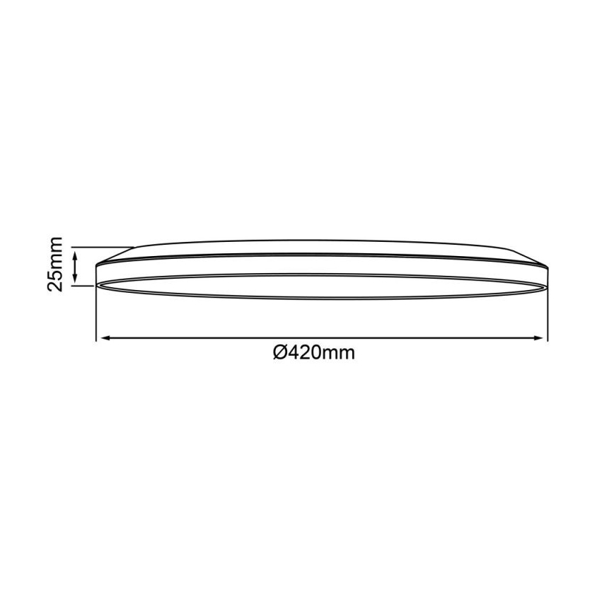 Brilliant - Dimeriuojamas LED lubų šviestuvas SORELL LED/24W/230V 3000-6500K Ø 42 cm juodas + su nuotoliniu pultu