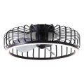 Brilliant – reguliuojamas LED lubinis šviestuvas su ventiliatoriumi CAPO LED/36W/230V 2700-6500K skersmuo 48 cm juodas + su nuotoliniu valdymu