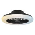 Brilliant - Reguliuojamas LED lubinis šviestuvas su ventiliatoriumi MONTERO LED/20W/230V 2700-6500K skersm. 42 cm juoda + nuotolinio valdymo pultas