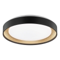 Brilliant - Reguliuojamas LED lubinis šviestuvas WALDO LED/24W/230V 3000-6500K Ø 38,5 cm juoda/auksinė + nuotolinis valdymas