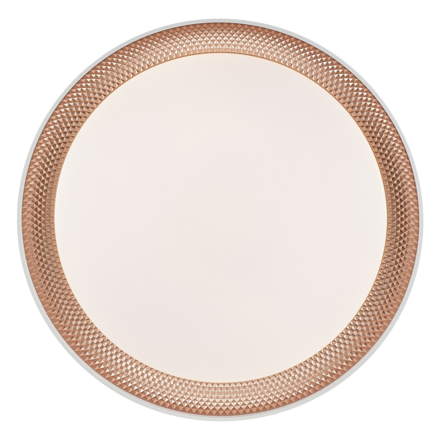 Brilliant - dimeriuojamas LED lubinis šviestuvas WALDO LED/24W/230V 3000-6500K skersmuo 38,5 cm balta/rožinio aukso + nuotolinis valdymas