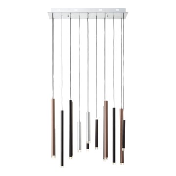 Brilliant - reguliuojamas LED pakabinamas šviestuvas ant laido CEMBALO LED/60W/230V matinis chromas/juoda/ruda