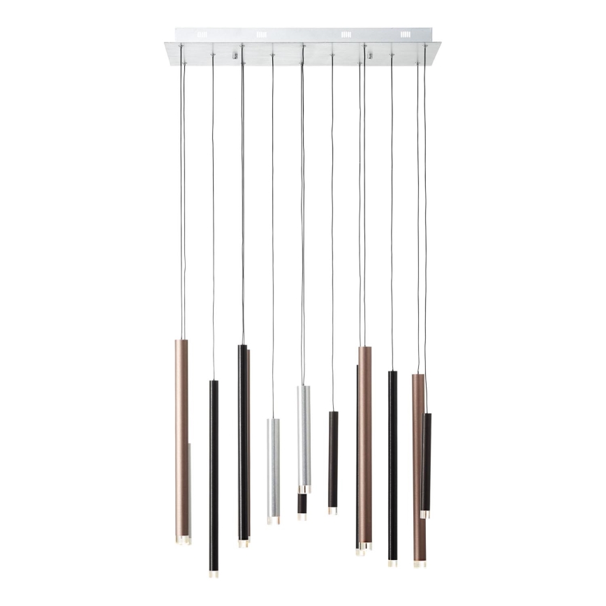 Brilliant - reguliuojamas LED pakabinamas šviestuvas ant laido CEMBALO LED/60W/230V matinis chromas/juoda/ruda