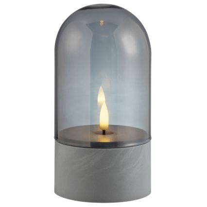 Brilliant - Rinkinys 2x LED žvakės ILLUSION LED/2xAA IP44 pilka/dūminė juoda