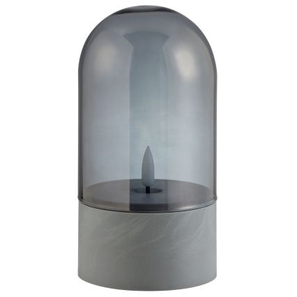 Brilliant - Rinkinys 2x LED žvakės ILLUSION LED/2xAA IP44 pilka/dūminė juoda