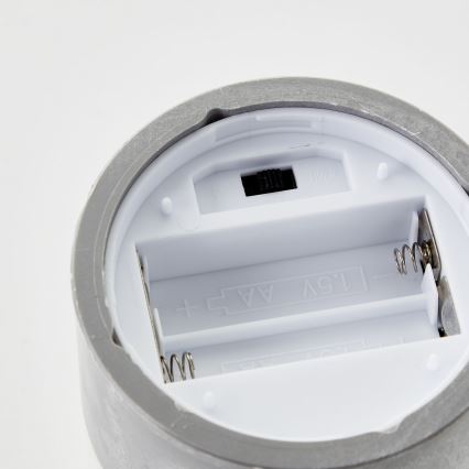 Brilliant - Rinkinys 2x LED žvakės ILLUSION LED/2xAA IP44 pilka/dūminė juoda