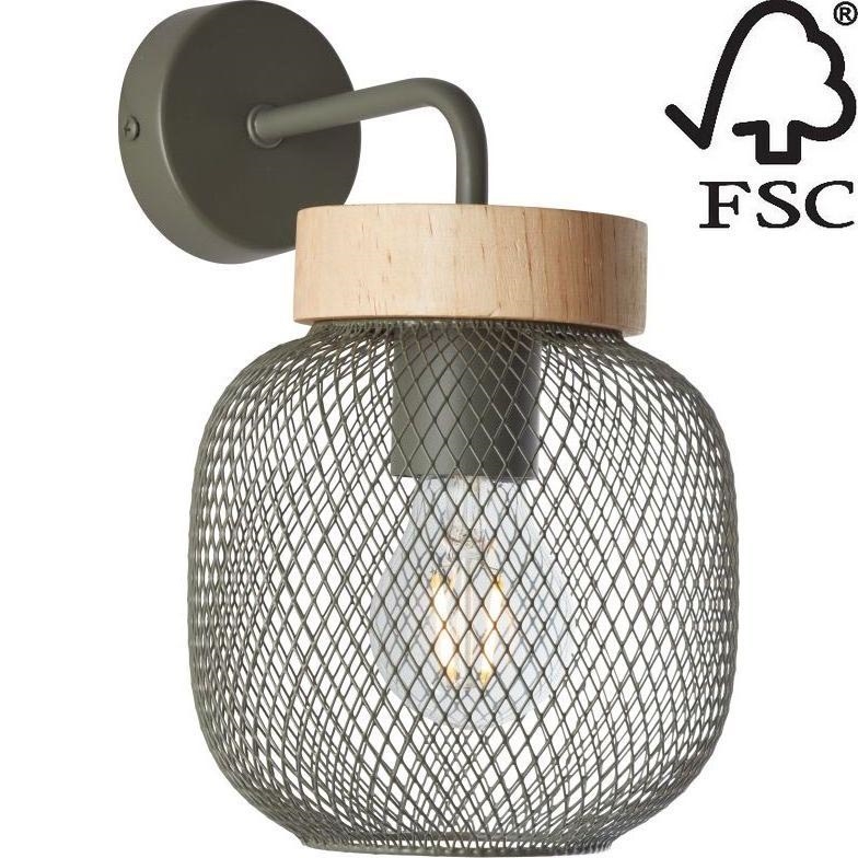 Brilliant - Sieninis šviestuvas GIADA 1xE27/40W/230V žalia - FSC sertifikuota