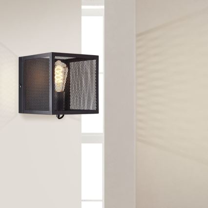 Brilliant - Sieninis šviestuvas MAZE 1xE27/40W/230V juoda