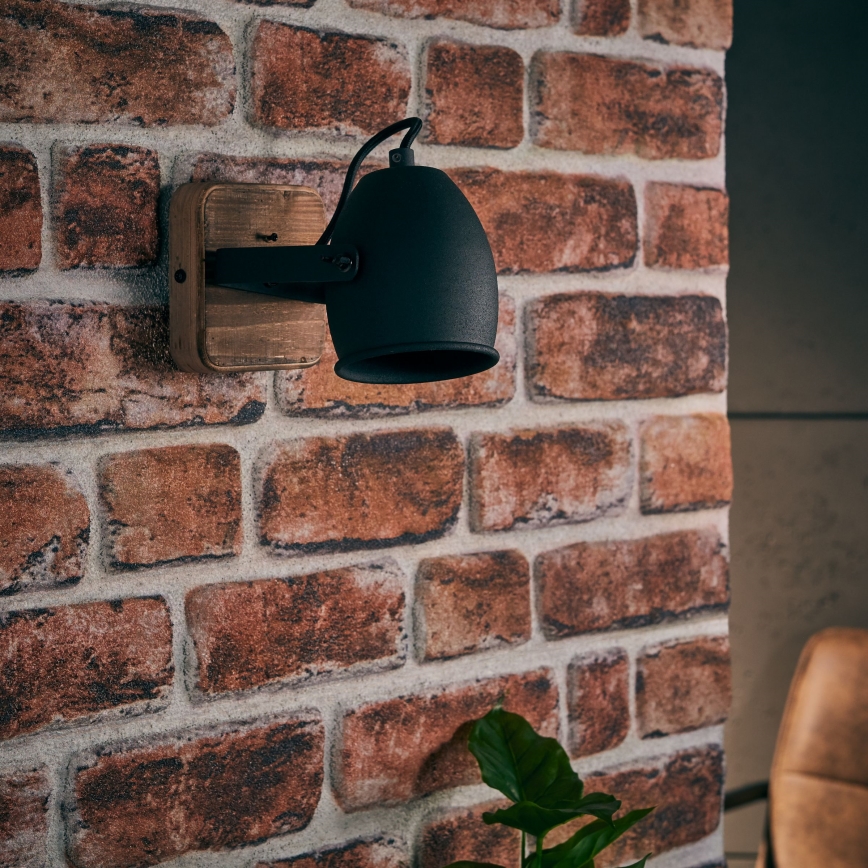 Brilliant - Sieninis taškinis šviestuvas CROWTON 1xGU10/6W/230V pušis