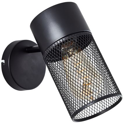 Brilliant - Sieninis taškinis šviestuvas KAMOLO 1xE27/40W/230V juodas