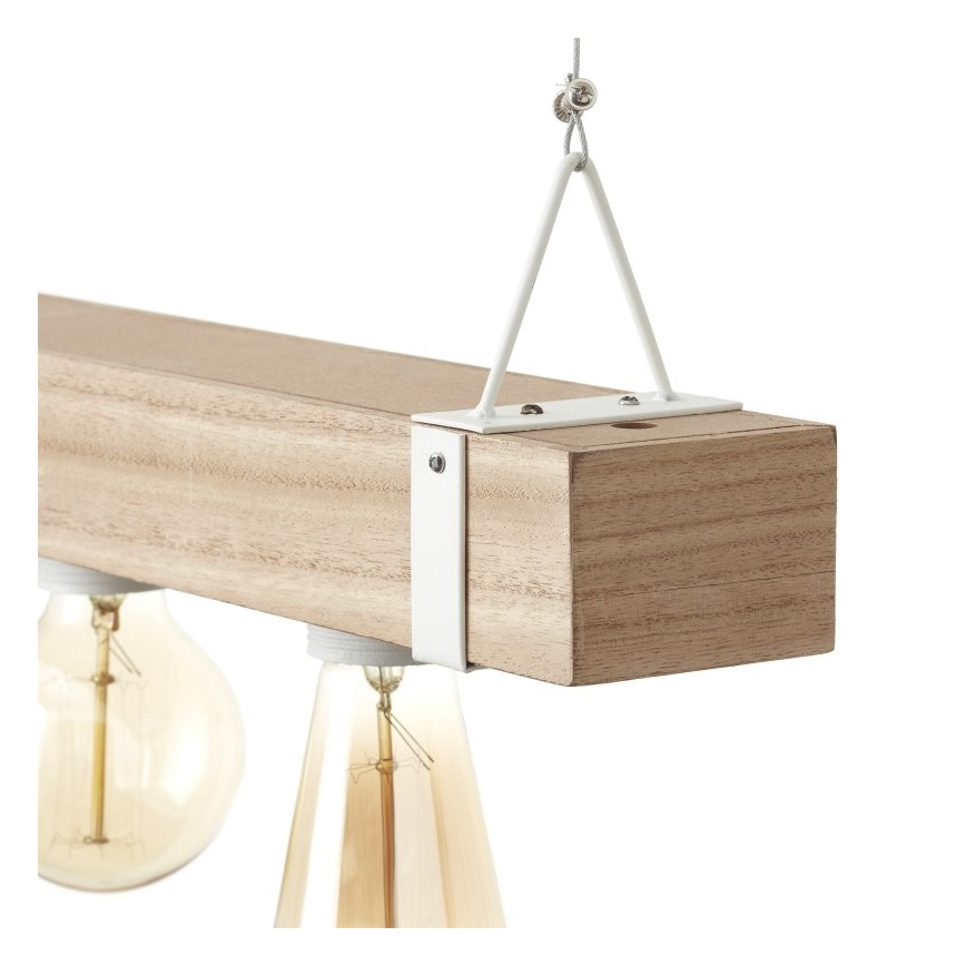 Brilliant  - Sietynas ant virvelės WHITEWOOD 5xE27 / 30W / 230V