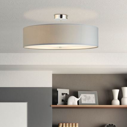 Brilliant - Tvirtinamas sietynas ANDRIA 3xE27/60W/230V diametras 60 cm pilka