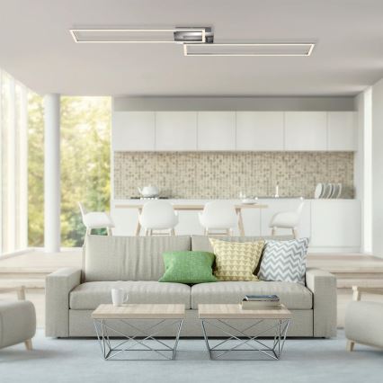 Brilo 3158-018 - LED Pritemdomas tvirtinamas sietynas FRAME 2xLED/20W/230V 2700-5000K Wi-Fi Tuya + nuotolinio valdymo pultas