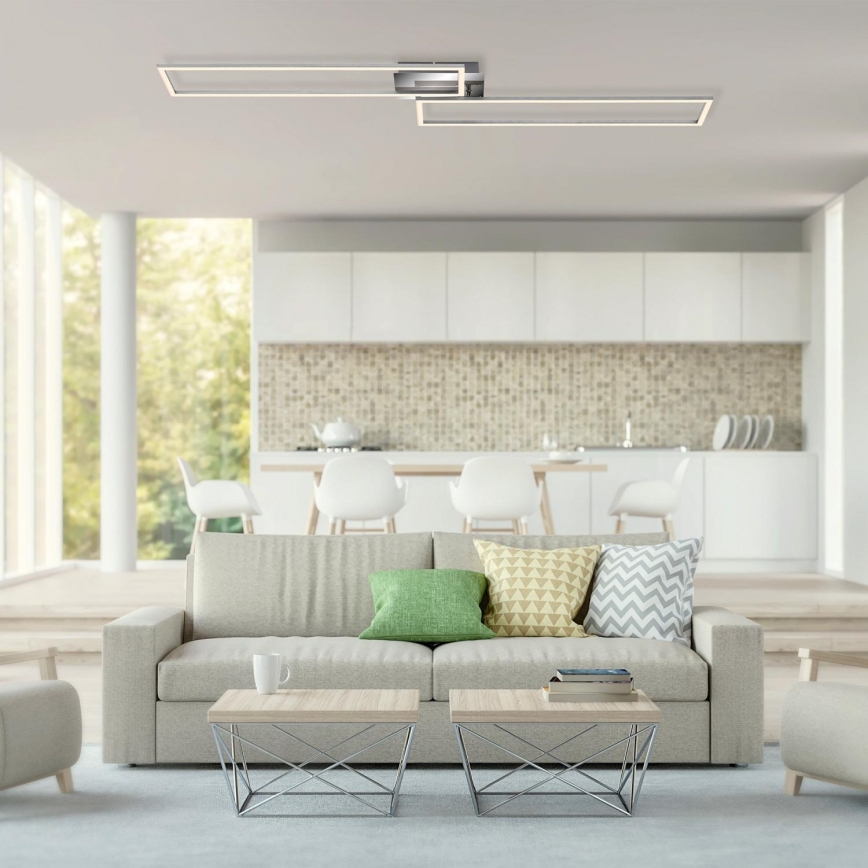 Brilo 3158-018 - LED Pritemdomas tvirtinamas sietynas FRAME 2xLED/20W/230V 2700-5000K Wi-Fi Tuya + nuotolinio valdymo pultas