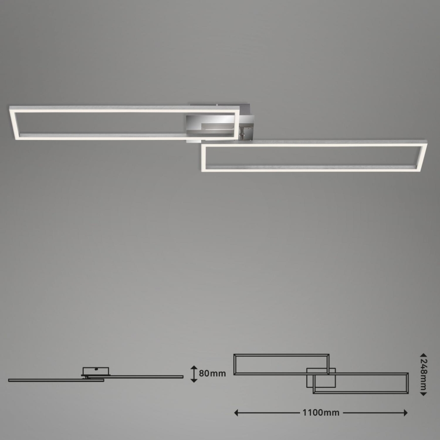 Brilo 3158-018 - LED Pritemdomas tvirtinamas sietynas FRAME 2xLED/20W/230V 2700-5000K Wi-Fi Tuya + nuotolinio valdymo pultas