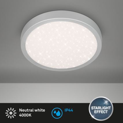 Brilo 3649-014 - LED lubinis vonios šviestuvas RUNA LED/18,5W/230V IP44 sidabras