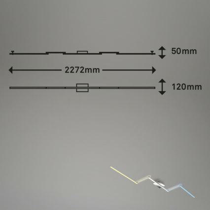Brilo 3737-018 - LED Pritemdomas lubinis šviestuvas SMART LED/24W/230V 3000-6500K Wi-Fi Tuya + nuotolinio valdymo pultas