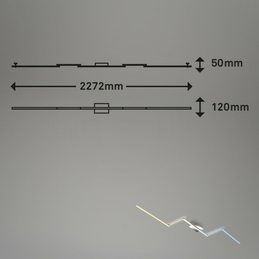 Brilo 3737-018 - LED Pritemdomas lubinis šviestuvas SMART LED/24W/230V 3000-6500K Wi-Fi Tuya + nuotolinio valdymo pultas