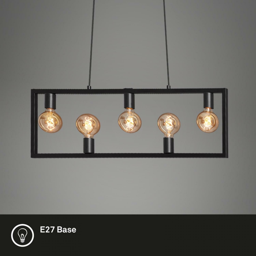 Brilo 4028-055 - Pakabinamas sietynas KOTAK VINTAGE 5xE27/40W/230V