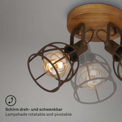Brilo - Akcentinis apšvietimas VINTAGE 3xE27/25W/230V