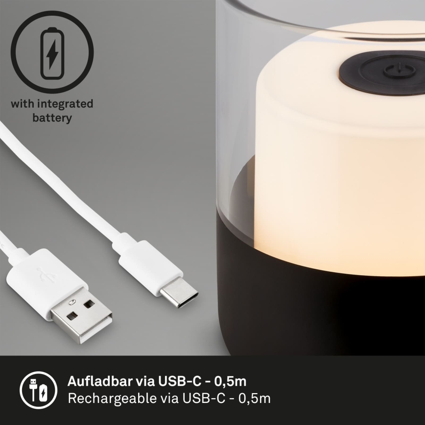 Brilo - dimeriuojama lauko įkraunama stalinė LED lempa LILET LED/2W/5V IP44